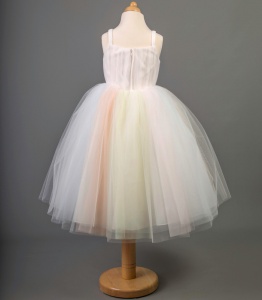 Girls Glitter Coloured Tulle Dress Rainbow by Busy B s Bridals childrensspecialoccasionwear
